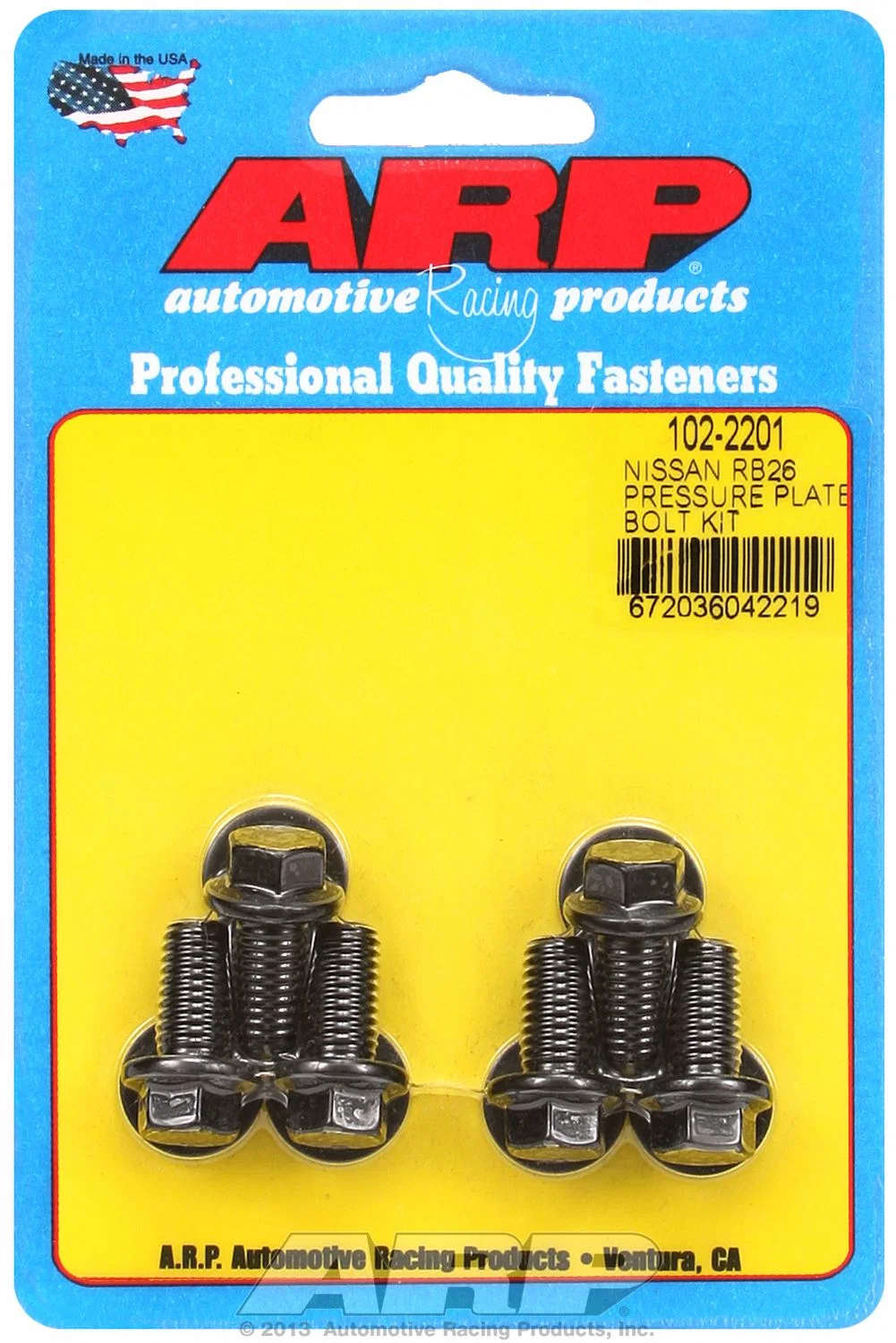 102-2201 – ARP Clutch Pressure Plate Bolt, For Use Nissan 2.6L RB26 8 Millimeter X 1.25 Thread Size 180000 PSI Tensil...